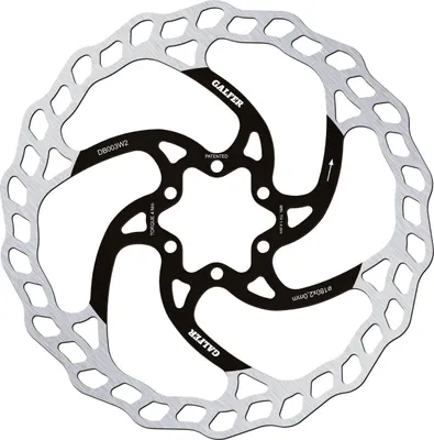 Zdjęcie produktu dla Tarcza Galfer DB003W2 Fixed Wave – 180 mm hamulcowa 6 otworów srebrno-czarna DB003W2