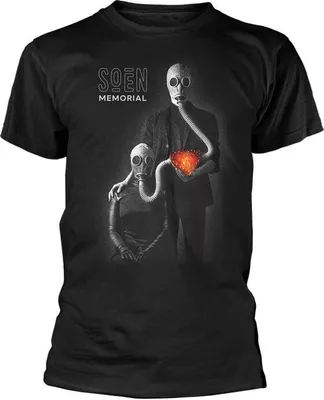 Immagine prodotto di Maglietta Soen da uomo, modello Memorial, colore nero, con logo di band, 100% cotone, taglia L