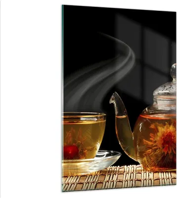 Produktbild von Bilder auf glas - Einteilig - Asien tee geschmack topf - 80x120cm - Glasbilder - Wandbilder - Bilder - zum Aufhängen bereit - Wanddekoration aus Glas - Glas Bilder - Wandbild auf Glas - GPA80x120-2253