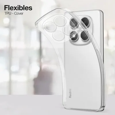 Produktbild von Handyhülle für Xiaomi Redmi Note 14 5G Hülle Transparent Flexibel Elastisch Case Cover Backcover Schutzhülle