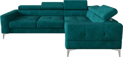 Produktbild von Multifunktion Sofa Couch Eckpolsterung Wohnzimmer L-Form Schwarz Modern Luxus
