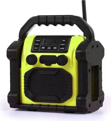 Produktbild von Outdoor Bluetooth Lautsprecher mit FM Radio, IPX66 wasserfest, LED Arbeitslicht, 4000mAh Akku, Powerbank, tragbare Musikbox