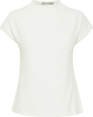 Produktbild von fransa FRZASKATER Damen T-Shirt Kurzarm Shirt Rundhalsausschnitt kurze Ärmel mit überschnittener Schulter und hochabschließendem Kragen
