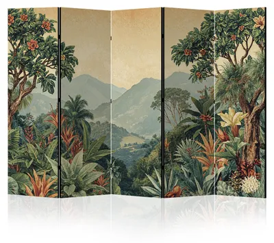 Produktbild von LUMASOUL Paravent doppelseitiger, Paravent Raumteiler Innen, Natur Motiv, 225x172 cm