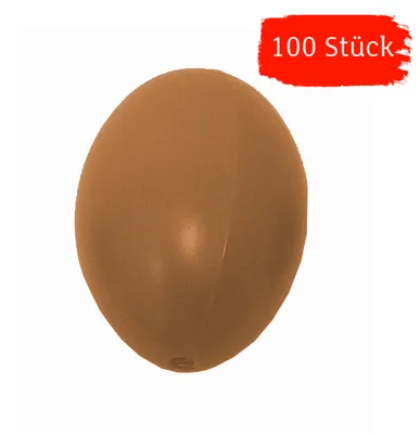 Produktbild von Plastik-Eier, Kunststoffeier, Ostereier, braun 60 mm, 100 Stück