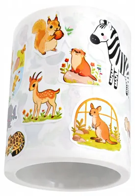 Produktbild von EDIBAZZAR | Set mit 500 bunten Tiermotiv-Aufklebern zum Selbermachen für Kinder