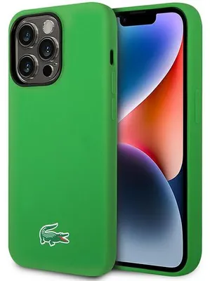 Zdjęcie produktu dla Etui Lacoste Silicone MagSafe do iPhone 14 Pro zielony