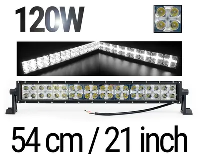Obrázek produktu pro LED lišta 54 cm – LED lištový reflektor s denním svícením CROSS DRL 120 W, 12 V/24 V, se 2 provozními režimy
