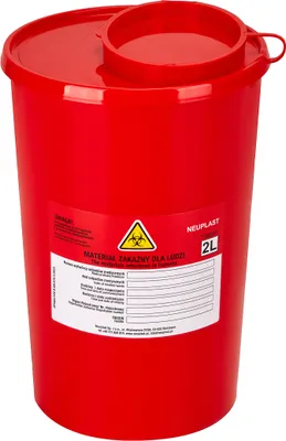 Produktbild von Medizinischer Abfallbehälter 2 L rot