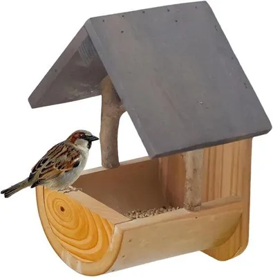 Produktbild von Holz Vogelfutter - Futterschale draußen - Vögelfutter - Wetterfestes Design - 25,5 x 20,1 x 16,9 cm - Grün