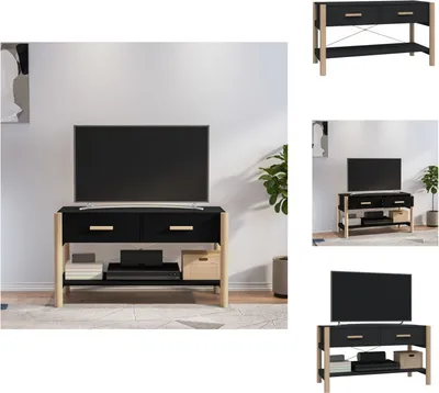 Produktbild von vidaXL TV-Schrank Schwarz 82x38x45 cm Holzwerkstoff -  TV-Möbel
