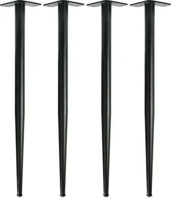 Immagine prodotto di Natural Goods Berlin Gambe CONICHE, gambe per tavoli, struttura per tavoli, gambe per mobili, nero, 72 cm, 4 pezzi