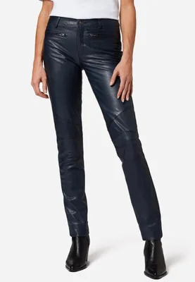 Produktbild von Damen Lederhose Lederjeans Ricano DONNA 2 – Blau / XL