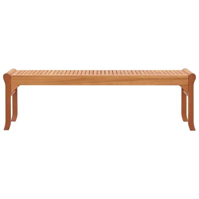 Image de Banc de jardin 3 places 150 cm en bois massif d'eucalyptus