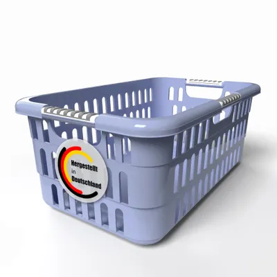 Produktbild von BigDean Wäschekorb 40L mit Softgriffen – Wäschewanne Hergestellt in Deutschland