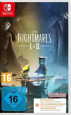 The image shows the cover art for the Nintendo Switch game 'Little Nightmares I & II Bundle'.
