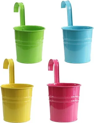 Productafbeelding van Hangende Bloempotten 10 cm - Met Afvoergat - Lichtgewicht en Praktisch - Voor Balkon en Tuin - SnelShoppen