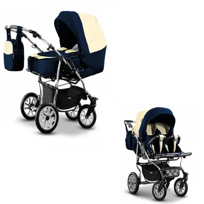 Produktbild von Zwillingskinderwagen 2 in 1 City Twin inkl. Sportsitze - 15 Teile -  in 19 Farben