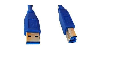 Imagen del producto de Cable USB 3.0 de alta calidad, 0,8 metros, conector tipo A a conector tipo B, color azul. (Código de producto: U308AB)