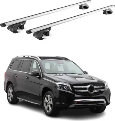 Image de Barres de toit transversales pour Mercedes GLS X166 2016-2019 5P Alu Gris 2x ABE