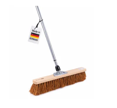 Produktbild von Kokos-Saalbesen mit Teleskopstiel Kehrbesen Kokosbesen 50cm Breit weicher Werkstattbesen Industriebesen Handwerkerbesen Kokos-Borsten