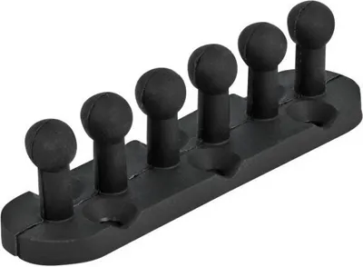 Immagine prodotto di DELOCK Portacavi DeLOCK con 5 passanti autoadesivi / avvitabili 6 pezzi nero