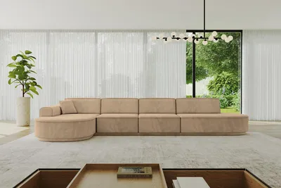 Produktbild von ALTDECOR Ecksofa in L-Form MARI-L3-v3 - 413x171x83 cm Beige - Corner Sofa Bett Eckcouch Couch Wohnlandschaft Cauchsofa