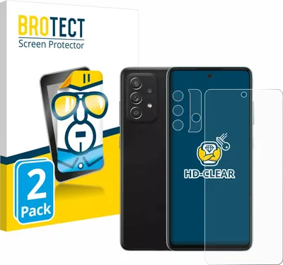 Produktbild von 2x Für Samsung Galaxy A52 (Display+Kamera) Schutzfolie BROTECT Displayschutz Display Schutz Folie Klar Transparent
