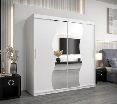 Produktbild von Kleiderschrank ROZALIE – Breite 200 cm, weiß