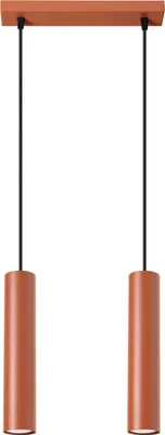 Produktbild von Pendelleuchte LAGOS 2 roter Ocker 2xGU10 10W Stahl 105x6x30cm Sollux Lighting