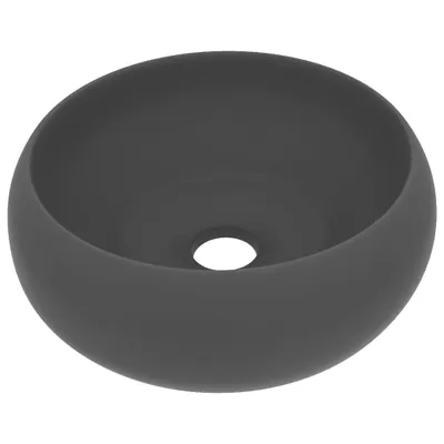 Produktbild von s Waschbecken Rund Matt Dunkelgrau 40x15 cm Keramik