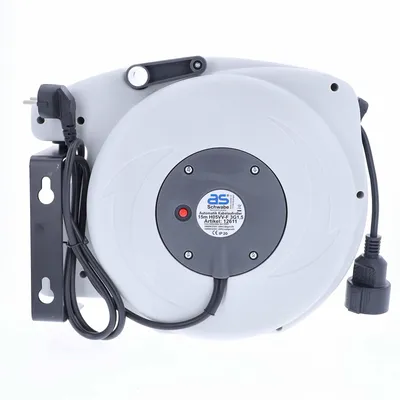 Produktbild von Automatik Kabeltrommel 15m Kabelaufroller Verlängerung H05VV-F 3G1.5 Innen IP20