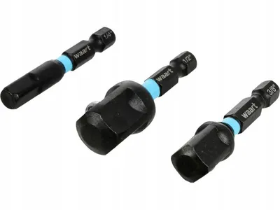 Produktbild von Schlagschrauber-Adapterset 1/4", 3/8", 1/2" für Bohrmaschinen und Schraubendreher, 3-teilig