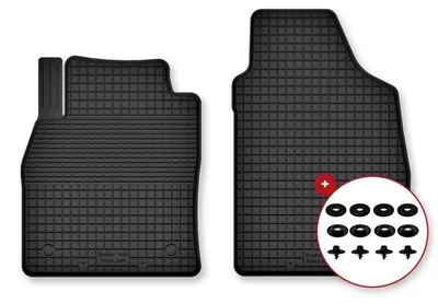 Produktbild von Gummi-Fußmatten Vorne für Honda e:NY1 2023- (SUV) – 2-tlg, Schwarz, Semi-Universal, angepasst – Wielganizator Semi-Universal