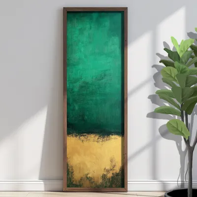 Produktbild von Wallity, EMR090, Dekoratives gerahmtes MDF-Gemälde, Mehrfarbig, 100 % MDF, 40 x 120 x 3,5 cm