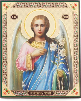 Produktbild von NKlaus Erzengel Gabriel Holz Ikone 10x12cm christlich orthodox, religiös 13920
