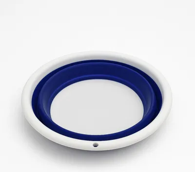 Produktbild von Faltbare Schüssel 33cm Faltschüssel Küchenschüssel Outdoorschüssel Reiseschüssel Camping Picknick Schale Kunststoff Zusammenklappbar Platzsparend , Farbe:blau