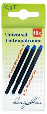 Produktbild von K3T Universaltintenpatronen 10er Pack königsblau Artikelnummer 18058