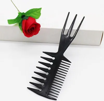 Produktbild von CHPN - Kamm - Afro-Kamm - Breiter Kamm - 3-Wege-Kamm - Schwarz - Styling-Tool - Friseurzubehör - Kämme
