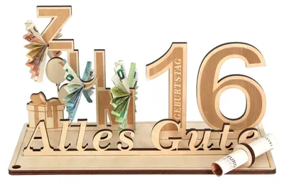 Produktbild von Holzgeschenk für den 16. Geburtstag