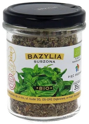 BAZYLIA BEZGLUTENOWA BIO 35 g - PIĘĆ PRZEMIAN