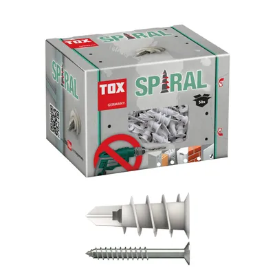 Obrázok produktu pre TOX 068 101 231, Súprava skrutiek a hmoždiniek, Betón, Kov, Plast, Šedá, Biela, 4,5 mm, 45 mm