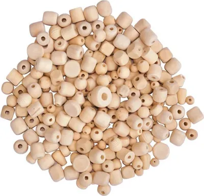 Produktbild von Playbox Holzperlen 500 gr naturfarben