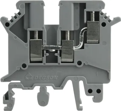 Obrázek produktu pro Svorkovnice 4mm2 3vodičová průchozí svorka šedá UL 3466