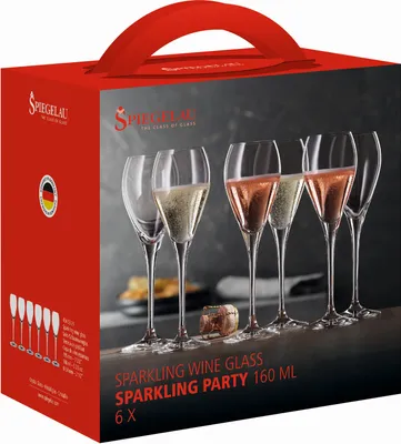 Image de Spiegelau 4340329 Verre à champagne Sparkling Party 6 pièces, Couleur:Transparent