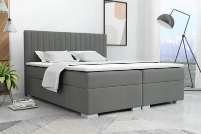 Produktbild von VELAR Boxspringbett mit bettkasten "SYDNEY", 160 cm, Grau