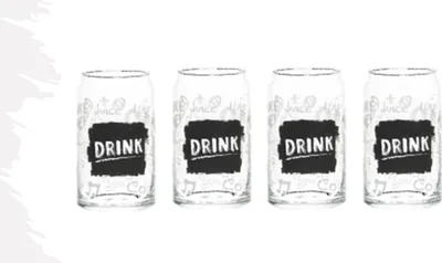 Produktbild von 4x Einschichtbecher Saft-Cola-Becher Haushaltsglas Kaltgetränkebecher