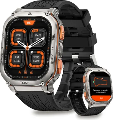 Produktbild von KOSPET TANK M3 Ultra GPS Smartwatch Herren mit Telefonfunktion, 60+Tage Akkulaufzeit, 1,96 AMOLED Display 5ATM Wasserdicht uhr Weihnachtsgeschenk