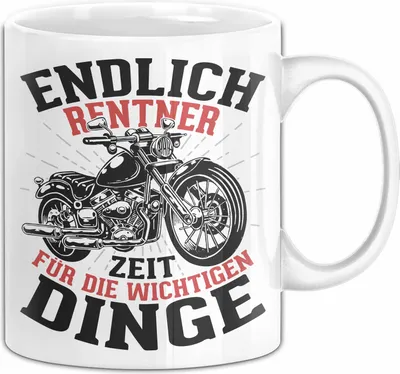 Produktbild von Motorrad Opa Tasse Geschenk Motorradfahrer Rentner Großvater Geschenkidee Kaffee-Becher (Weiß)