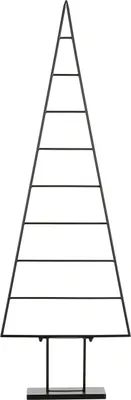 Obrázok produktu pre Sľudové ozdoby Dekoratívny vianočný stromček - D50 x Š15 x V152 cm - Kov - čierna